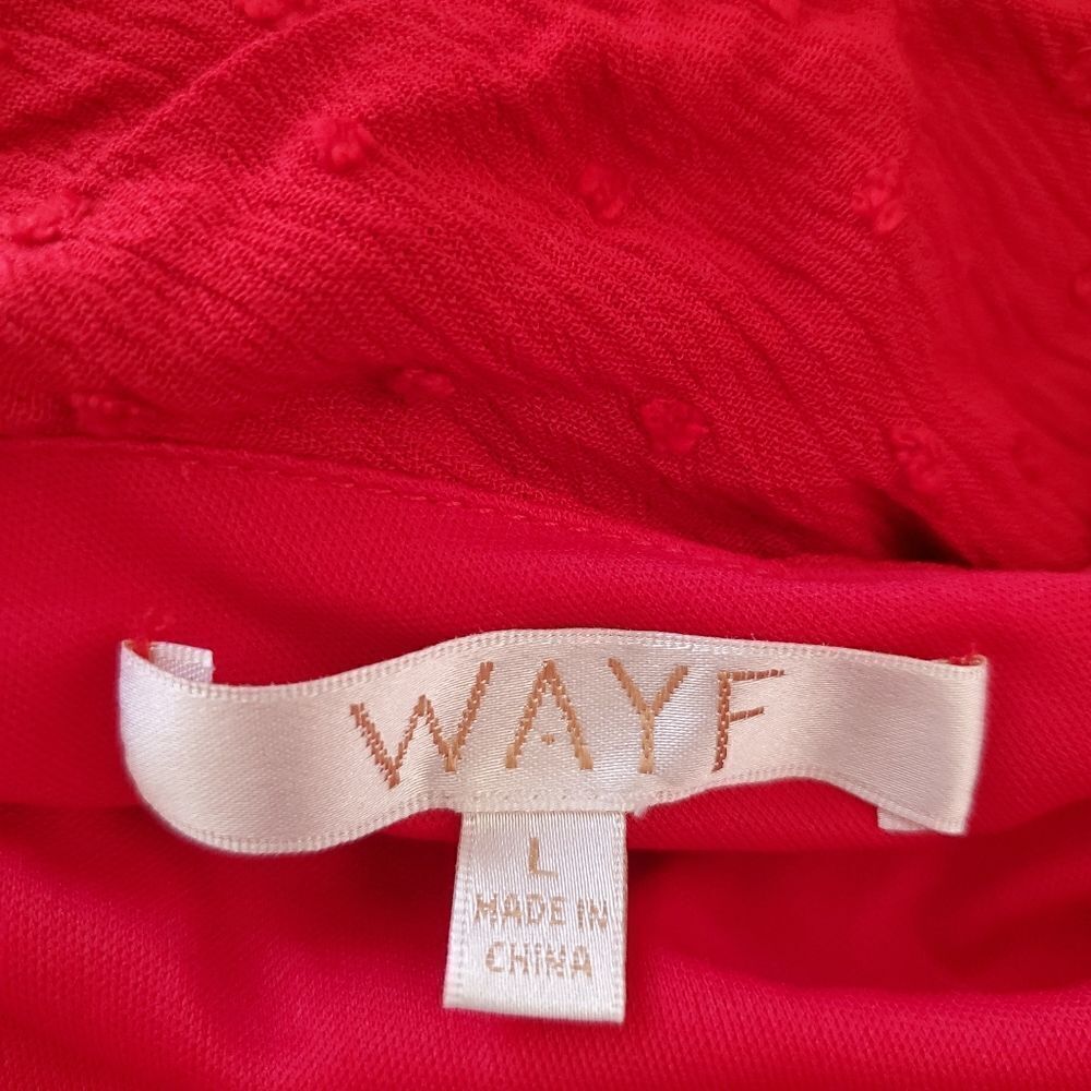🌹 WAYF 🌹 One-Shoulder Ruffle Dress - [Large in Red] - Picture 13 of 15